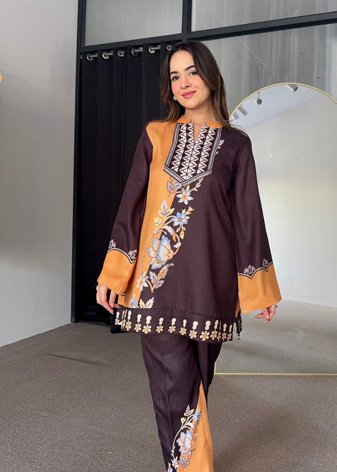 Dusky Elegance Winter Kurta Set